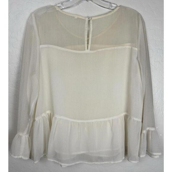 Revolve Cupcakes & Cashmere Katlyn Ruffle Blouse L $101 0948 - Picture 2 of 5